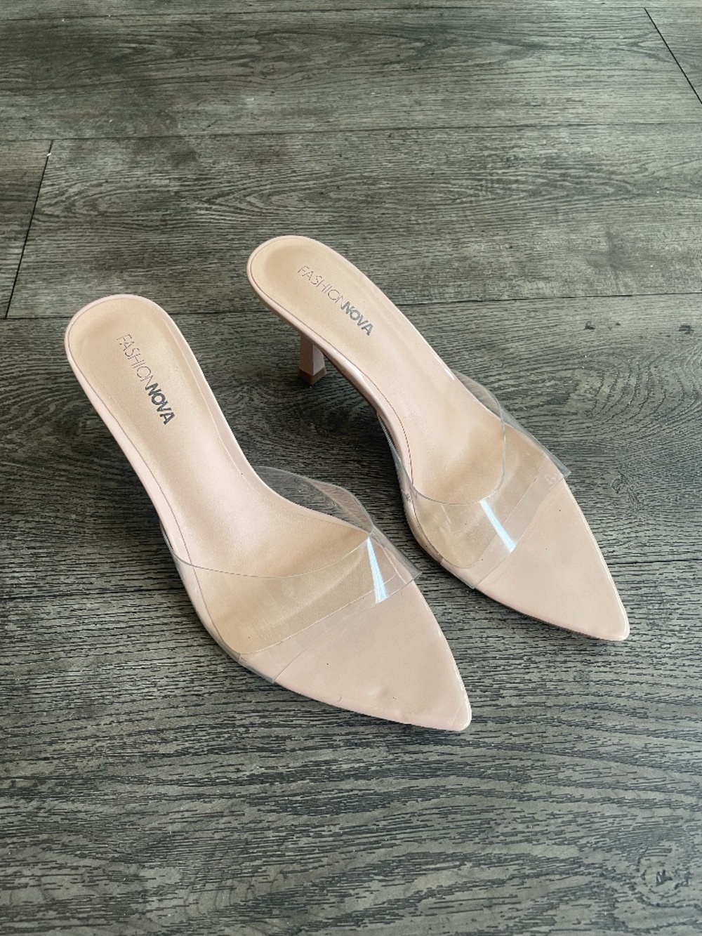 Fashion Nova | Only Have Eyes For You Heeled Mules | 8, Nude